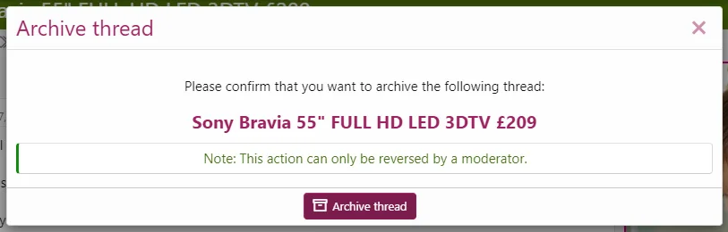 [aprodam.ru] Archive Threads - allow users to archive (move) their threads to a specified forum