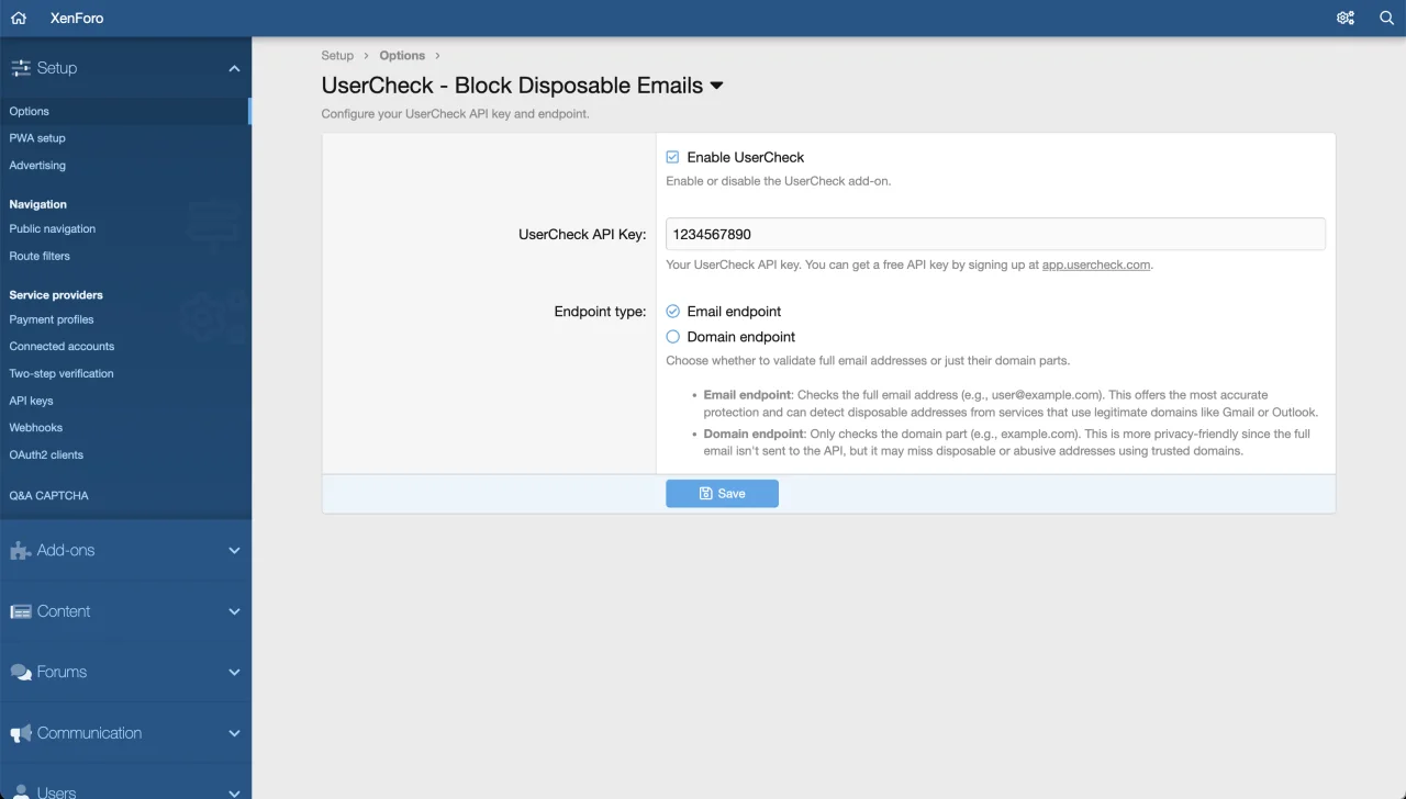 [aprodam.ru] [UserCheck] Block Disposable Emails