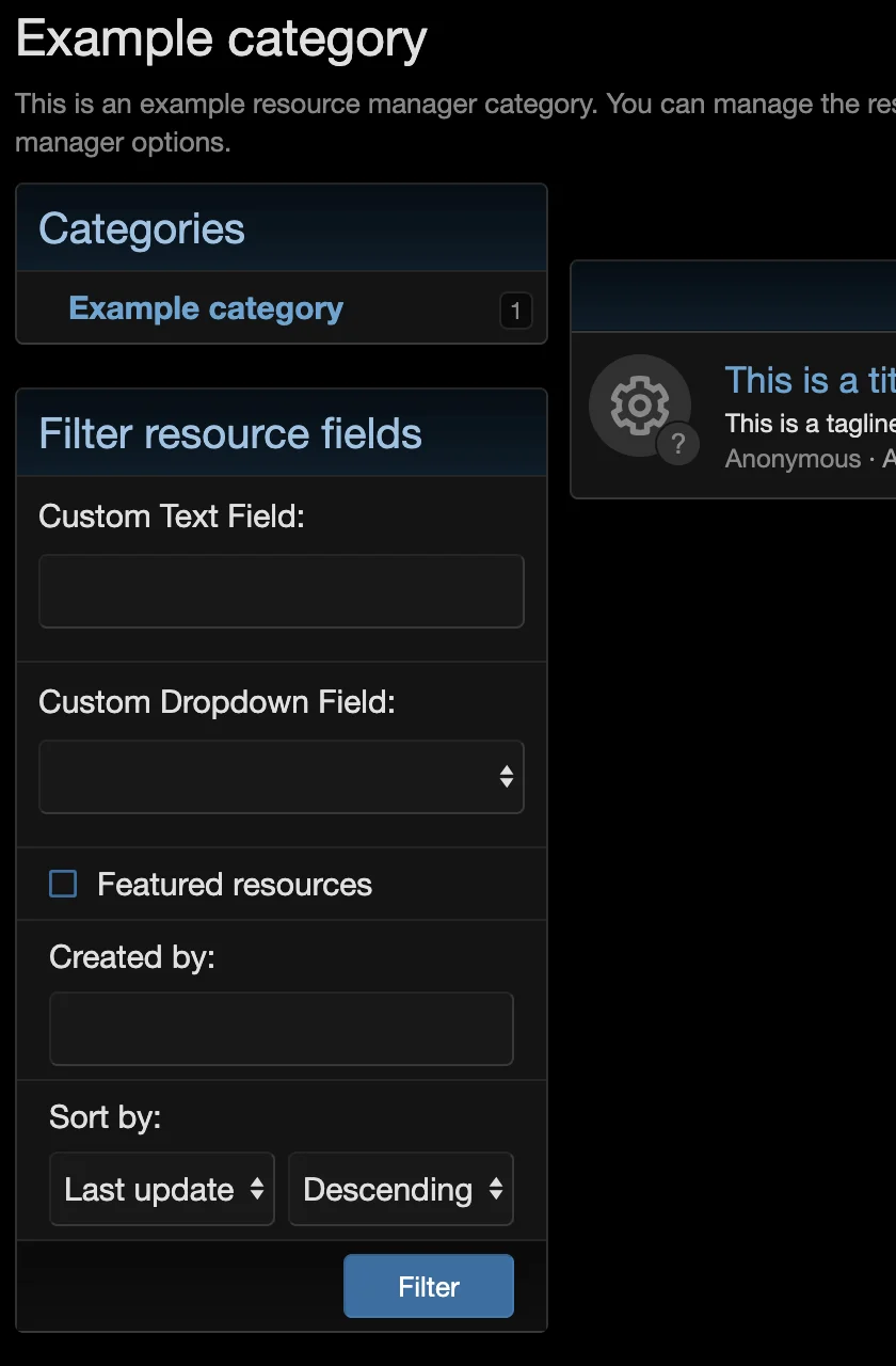 [aprodam.ru] [vbresults.com] Filter Resource Fields