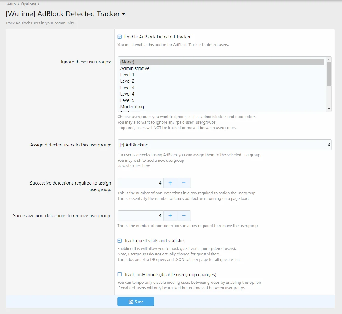 [aprodam.ru] [Wutime] AdBlock Tracker & Usergroup Swap