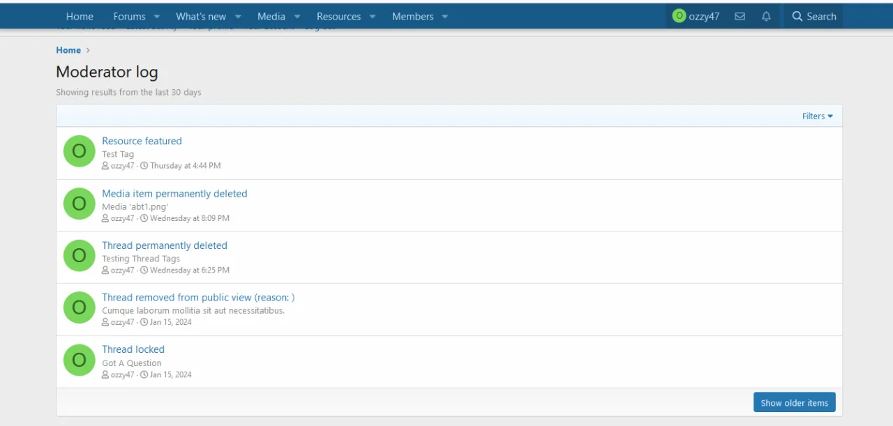 [aprodam.ru] [OzzModz] Front End Moderator Log