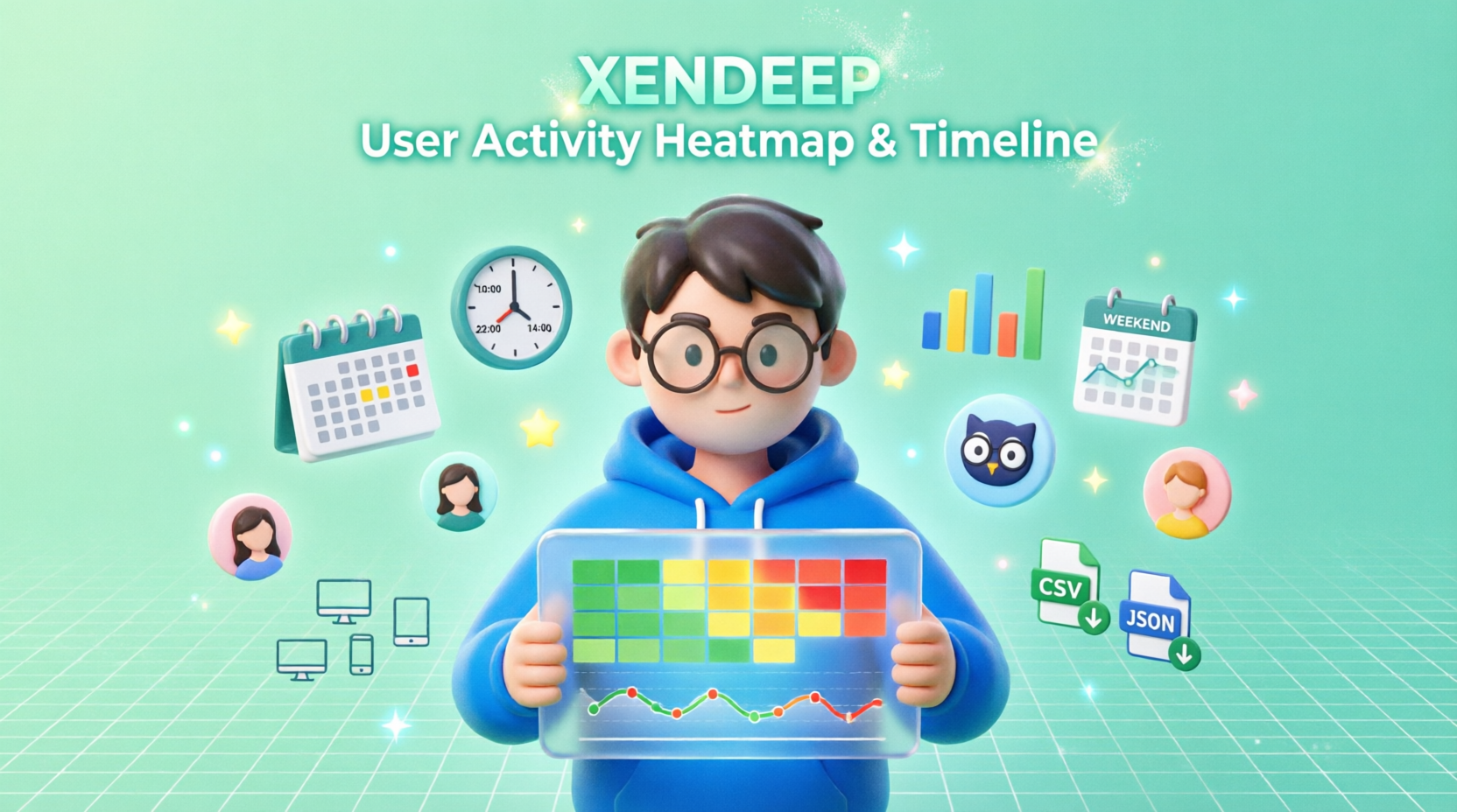 Ресурс '[XENDEEP] User Activity Heatmap & Timeline'