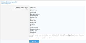 [OzzModz] Email Whitelist