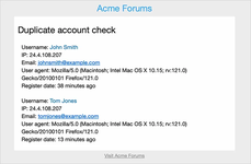 [AndyB] Duplicate account check