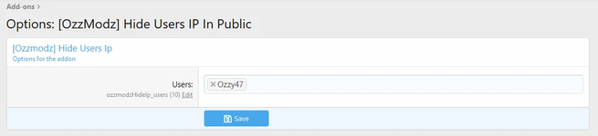 [OzzModz] Hide Users IP In Public