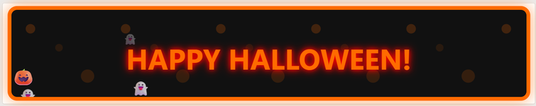 Красивый анимированный баннер в честь праздника Хеллоуин