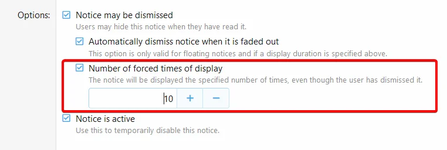 [XB] Notice Dismiss Forced Views