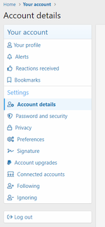 [cXF] Icons in sidenav on Account page