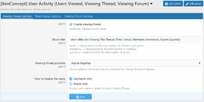 [XenConcept] User Activity (Users Viewed, Viewing Thread, Viewing Forum)