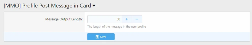 [MMO] Profile Post Message In Card