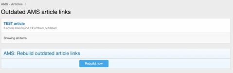 Article Management System ("AMS") Links Auto-Updater