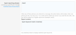 [OzzModz] Spam Phrases Report