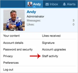 [AndyB] Staff activity