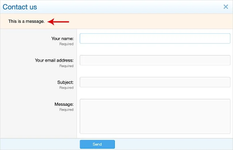 [AndyB] Contact us show message