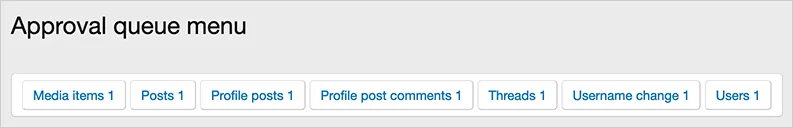 [AndyB] Approval queue menu