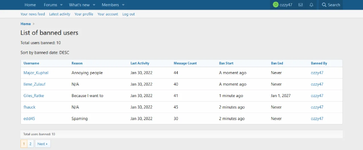 [OzzModz] User Banned List