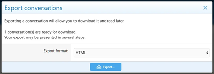 [Valhalla] Export Conversations