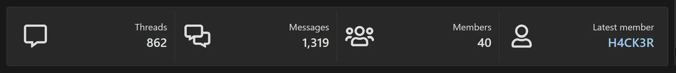 Forum Statistics Widget (CSS only)