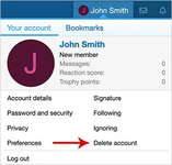 [AndyB] Delete account