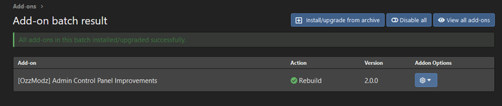 [OzzModz] Admin Control Panel Improvements