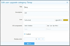 [XB] User Upgrade Categories