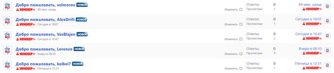 Выделите форумы, на которых размещен новый контент